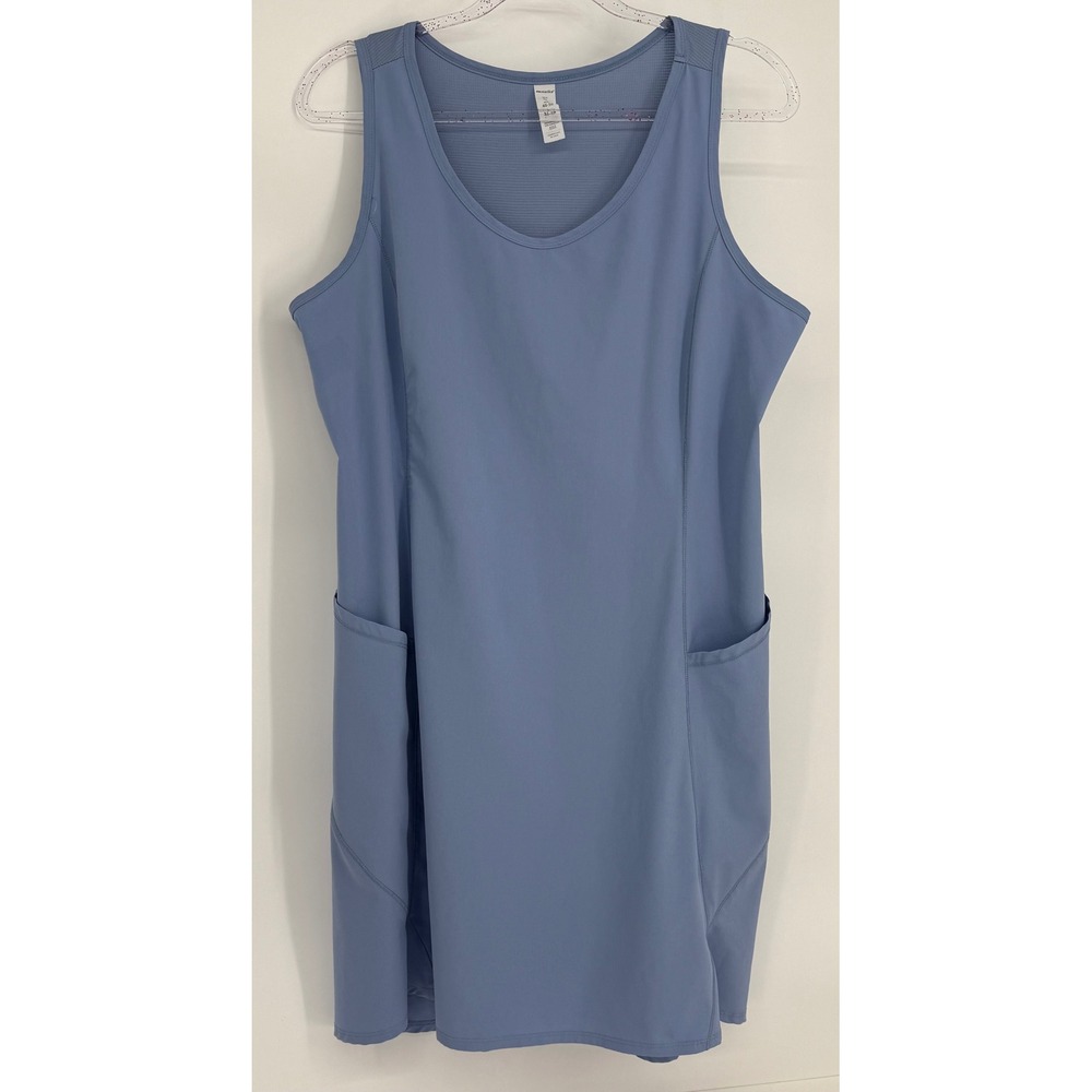 Marika Womens Sz XL Blue Sleeveless‎ Mesh Back Pocketed Athletic Golf Dress